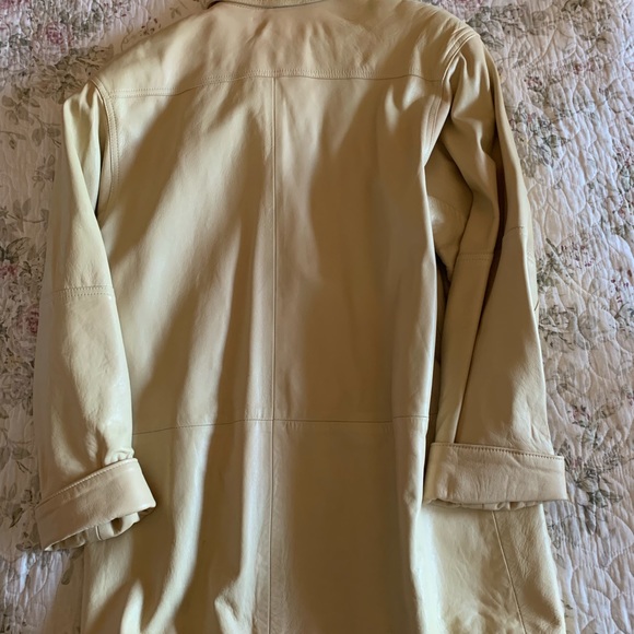 Cream leather jacket - Picture 2 of 2